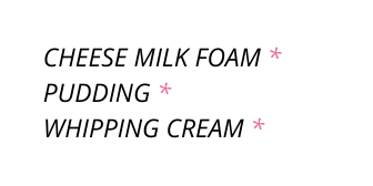 CHEESE MILK FOAM PUDDING WHIPPING CREAM